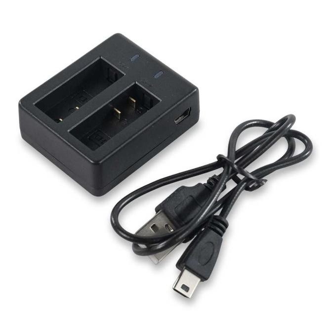 DUAL CHARGER & BATTERY BATERAI KOGAN 4K / YI DISCOVERY / SJCAM SJ4000 SJ5000 / EKEN / BRICA BPRO 5 (
