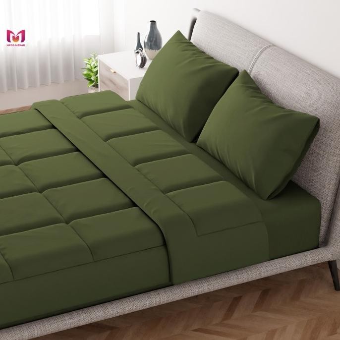 BEDCOVER SELIMUT AESTHETIC KOREA KATUN POLOS MOTIF QUILTING MINIMALIS