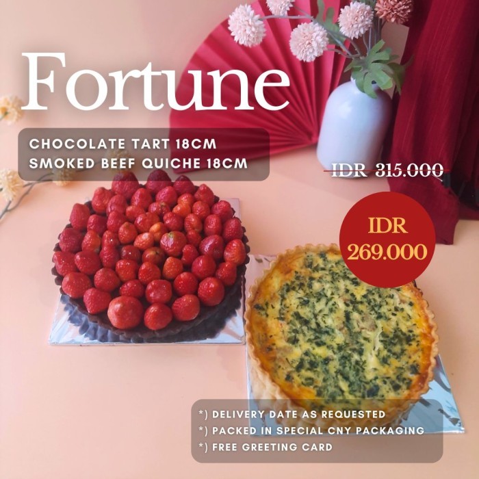 

New Cny Hampers Imlek / Parsel Sincia / Lunar Parcel - Chocolate Tart Quiche Best Quality
