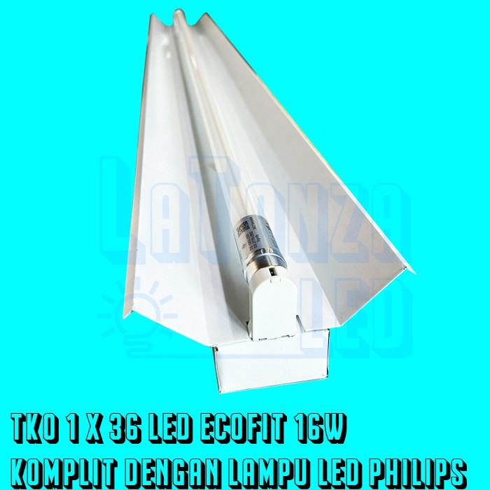 Kap Lampu TKO LED 1x36 120cm kap TKO TL 1x16 Philips Komplit