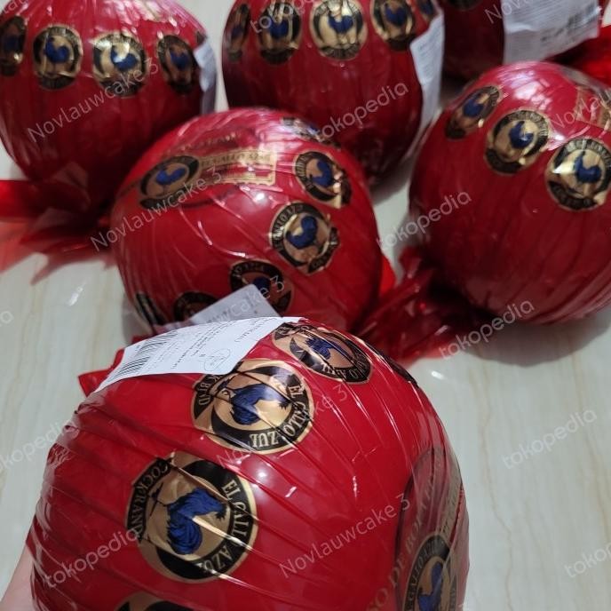 

KEJU EDAM AYAM EMAS COCK BRAND HOLLAND 1 BOLA UTUH BULAT