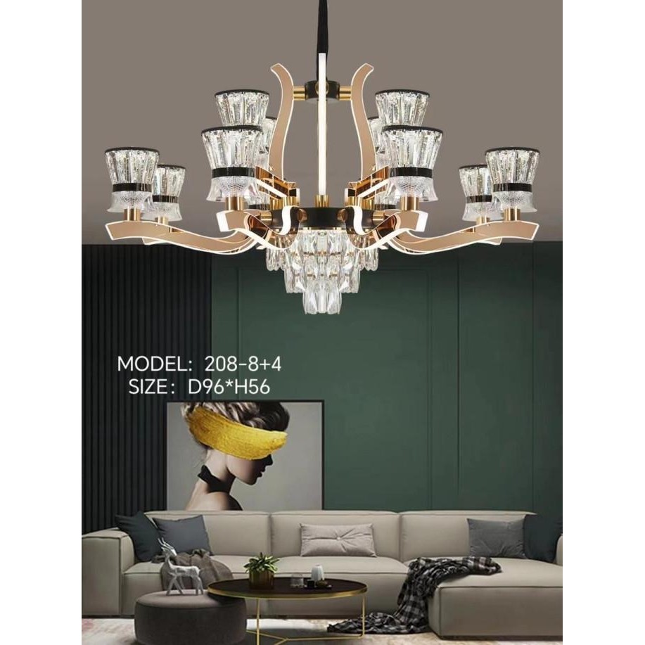 LAMPU  HIAS GANTUNG RUANG TAMU MEWAH KLASIK 208