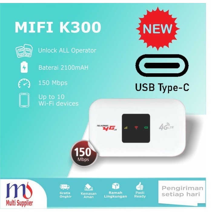 Modem Wifi Telkomsel 4G LTE Unlock All Operator Gratis Kartu Telkomsel