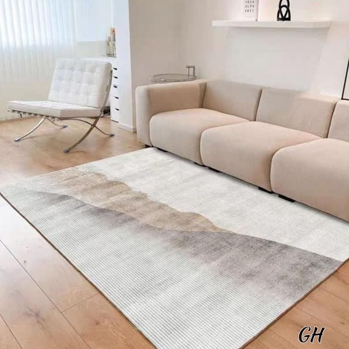 Karpet lantai alas meja tamu minimalis, karpet sisi sofa bed side Terlaris
