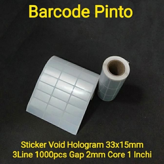 

STICKER VOID HOLOGRAM 33X15MM 3LINE 1000PCS GAP 2M CORE 1