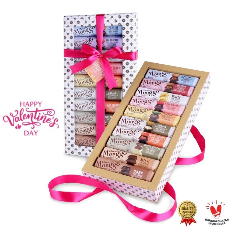 

COD Chocolate Monggo | Valentine Batik Gift Box 10x40gr | Hampers Hari Kasih Sayang If56