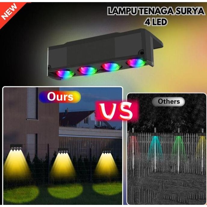 LAMPU PAGAR TENAGA SURYA 1 ARAH LAMPU SOROT DINDING TENAGA SURYA LAMPU HEMAT ENERGI LAMPU DINDING TE