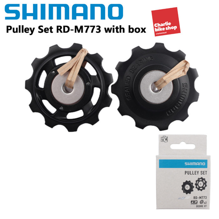 TERMURAH - Shimano XT Dyna Sys Pulley RD-M773 Guide And Tension Pulley 10 Speed 5