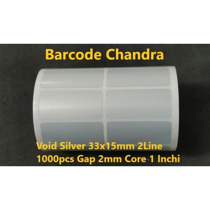 

STICKER VOID HOLOGRAM SILVER 33X15MM 2LINE 1000PCS GAP 2MM CORE 1 INCH