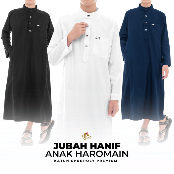 Jubah Hanif Anak Laki Laki Haromain Premium Lengan Panjang Original