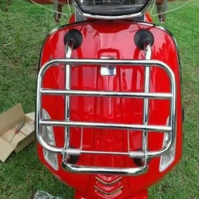 Front rack Vespa Modern Primavera dan New Sprint.Aksesoris Vespa Rak