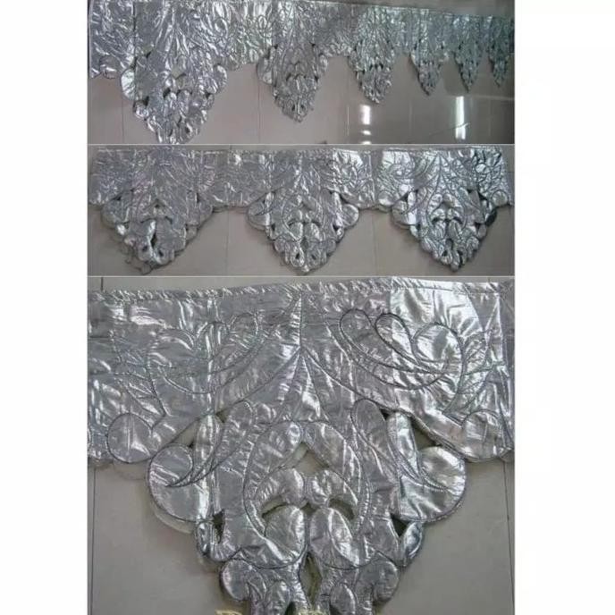 taplak meja prasmanan wedding // dekorasi poni meja prasmanan GM