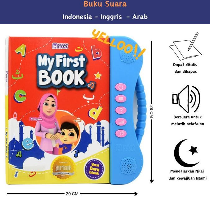 Terlaris Yelloo Buku Suara Arab Inggris Indonesia Edukasi Bahasa Buku Anak Sound Book Bersuara Work 
