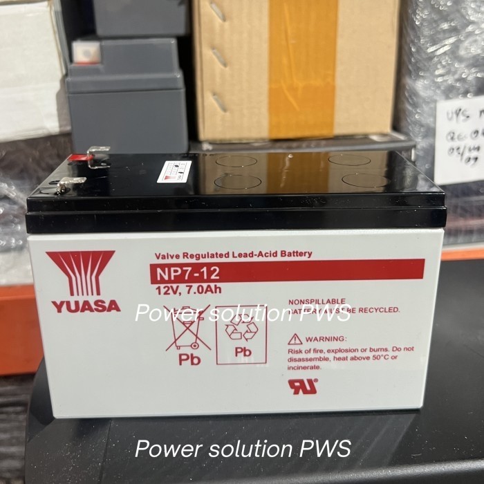 Baterai Aki Kering Yuasa 12V 7Ah Aki Kering Ups Yuasa Np7-12 12V 7Ah