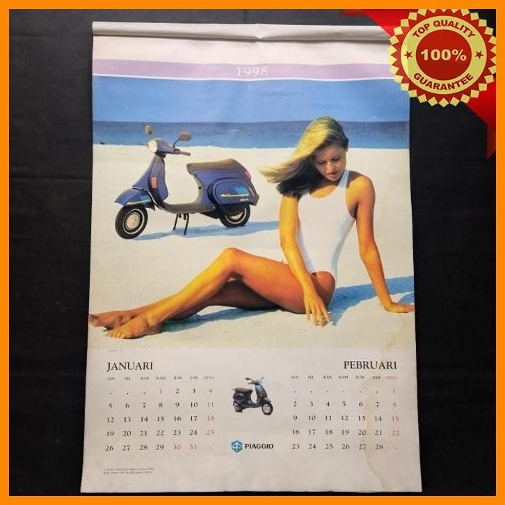 

[SDS] KALENDER ASLI VESPA PIAGGIO 1998 ORIGINAL UTUH