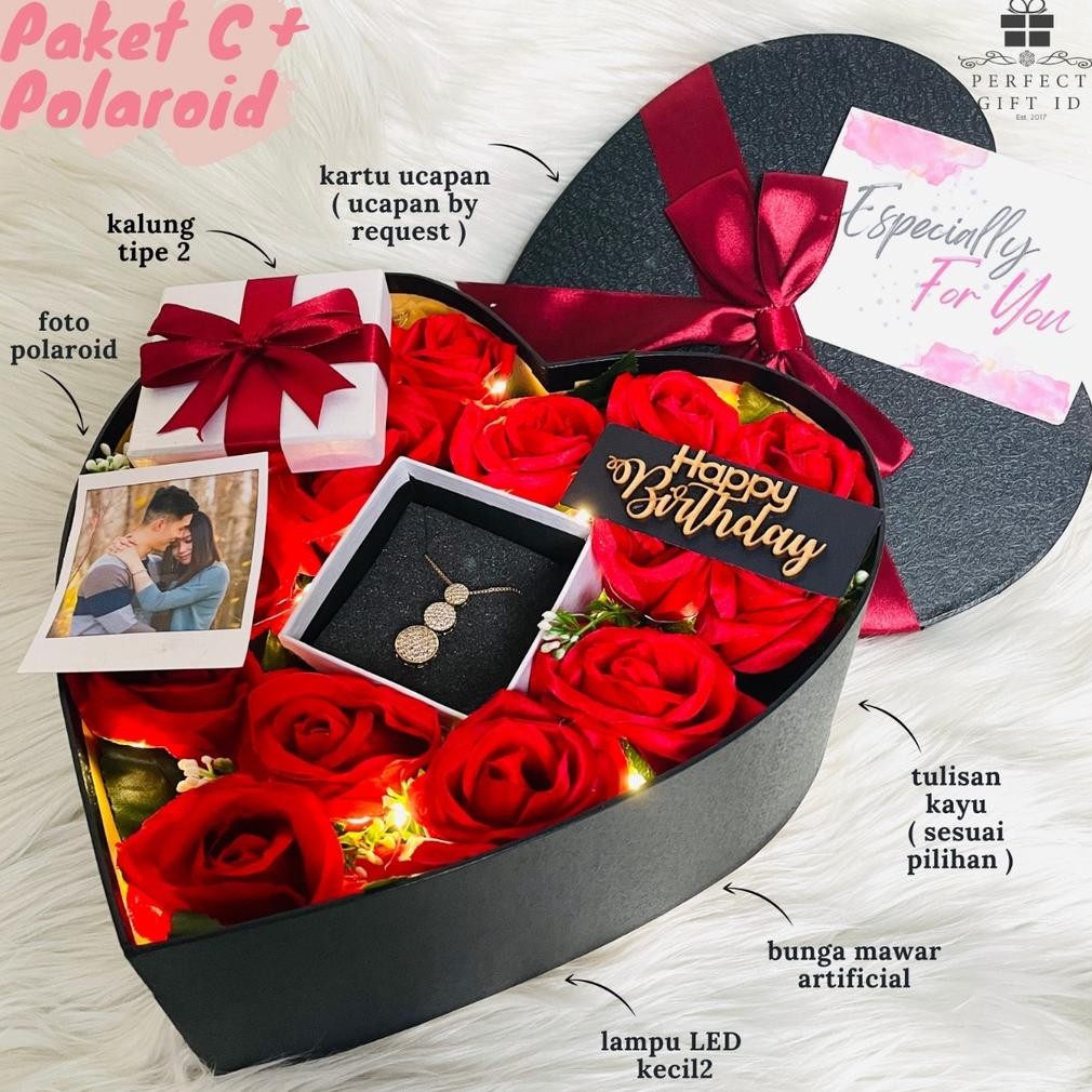 

COD Kado Ulang Tahun Kado Anniversary Hadiah Ulang Tahun Hadiah Anniversary Box Love Bunga Box Isi Kalung nl-8