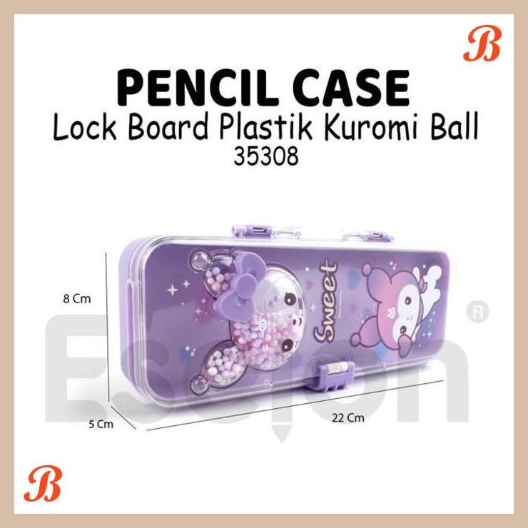 

| KK | KOTAK PENSIL PLASTIK TEBAL + LOCK 35308 / XIAOLINGJING KUROMI BALL