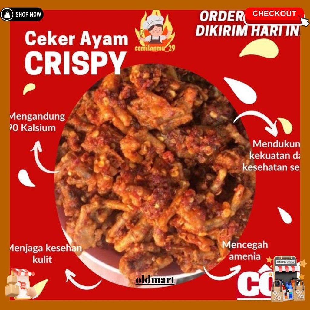 

(Promo) Ceker Ayam Crispy Pedas Kriukk Cemilan Kekinian Yang Cocok Buat Ngemil Stok Selalu Baru Ceker Krispi / Krispy Tulang Lunak Kriuk Termurah Banget