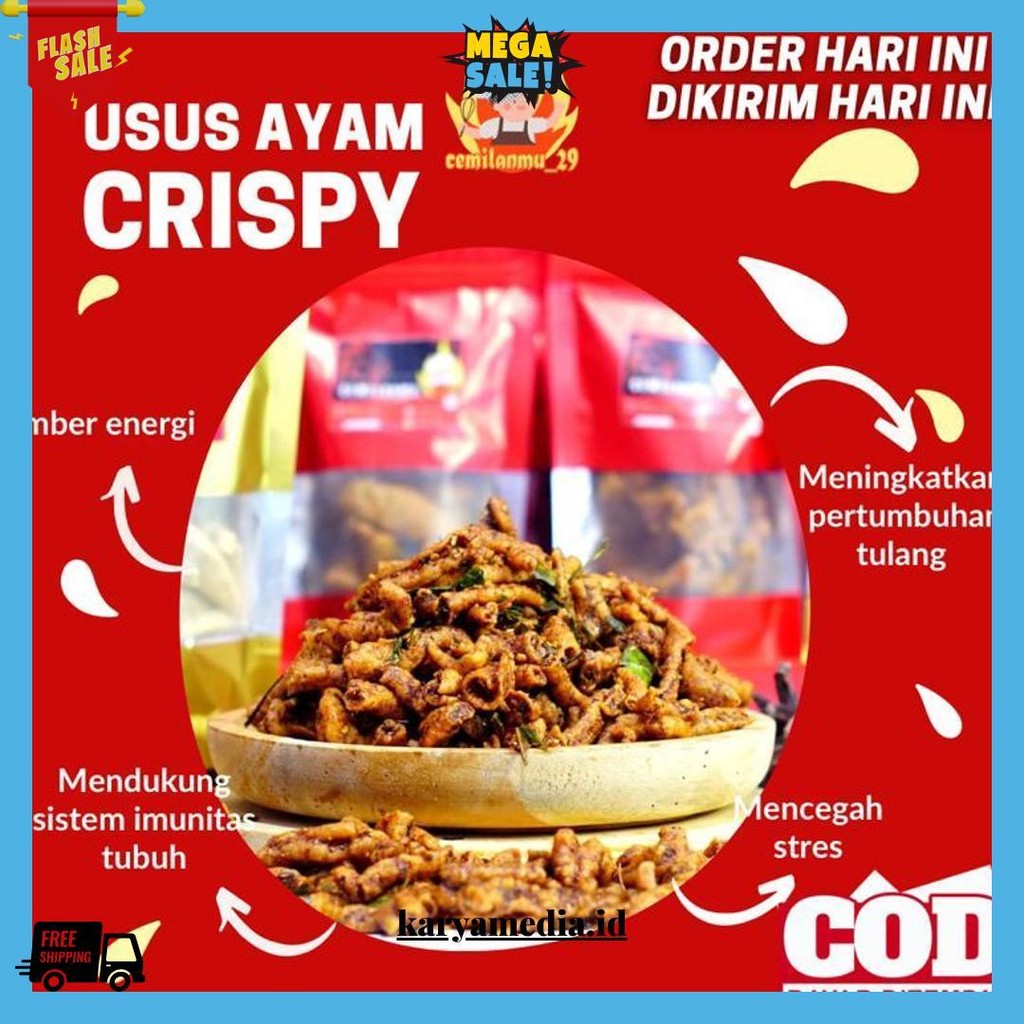 

(Promo) Murah Usus Crispy Mantap Kemasan Box 500 Ml Bisa Cod