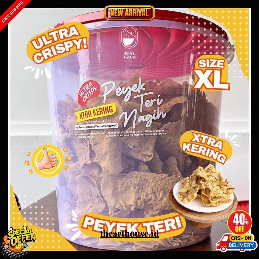 

Peyek Kacang/Teri/Kecepe Rawit Nagih @Menuloco.Id (Pengiriman Luar Kota) Bisa Cod