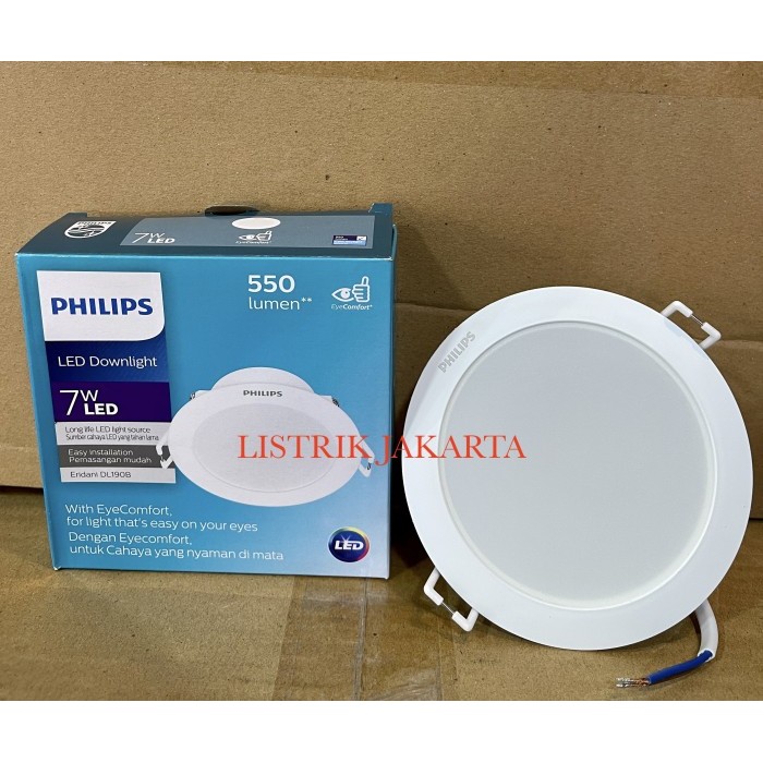Lampu Downlight Led Panel Philips 5 Watt 5W 5Watt 5 W Eridani 59261