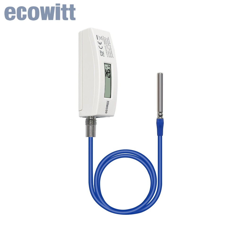 ARW WN34D Thermometer with LCD Display, 3.28ft/1m Silicone Wire Sensor, -55°C~125°C Probe Temperatur