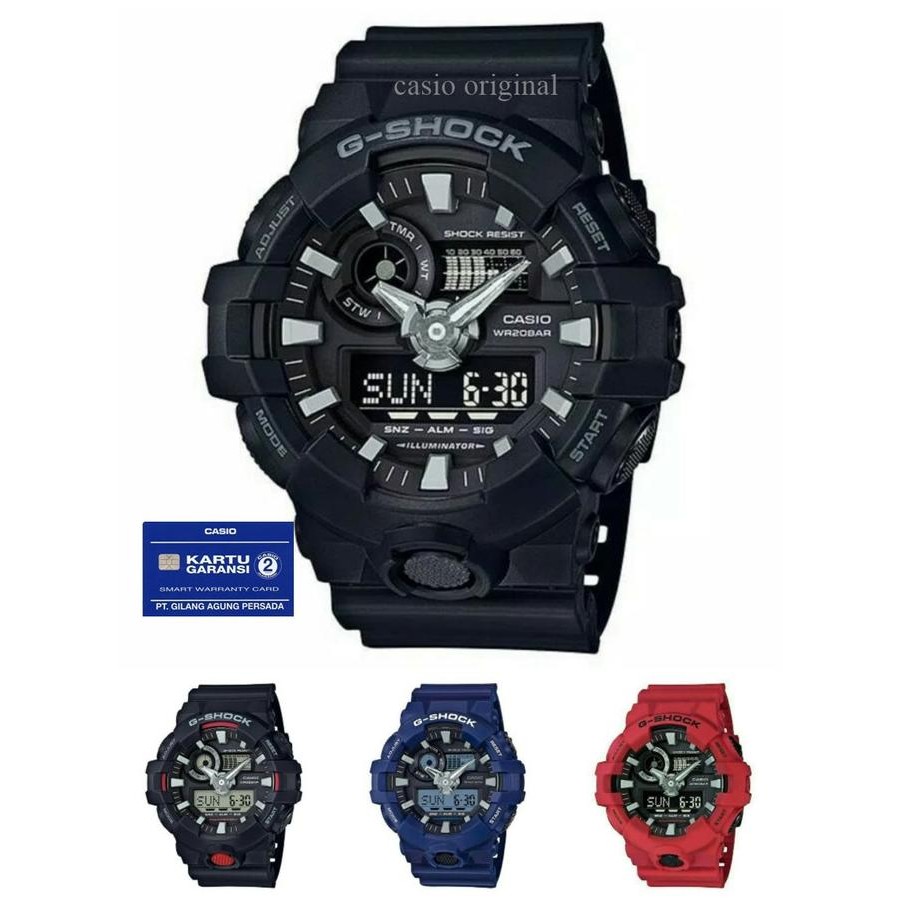 Jam Tangan CASIO G-SHOCK GA 700 GA-700 GA-700 GA-700-1B ORIGINAL RESMI Terlaris