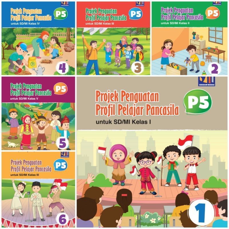 Buku Quadra P5 Proyek Penguatan Profil Pelajar Pancasila SD Kelas 1-6 Kurikulum Merdeka