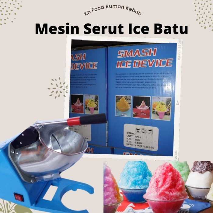 Serutan Es -Mesin Serut Es 2 Pisau - Ice Crusher Fomac- Es Kepal Milo