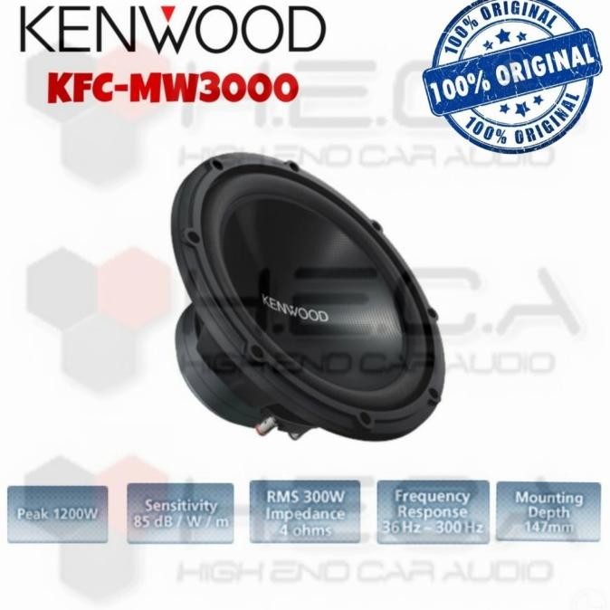 Kenwood KFC-MW3000 Subwoofer Pasif Mobil 12" Bass Sub 12 inch Audio Terlaris