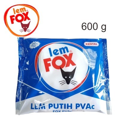 

LEM FOX PUTIH PVAC KENTAL KANTONG BIRU 600 GRAM BUNDLING 6 PCS