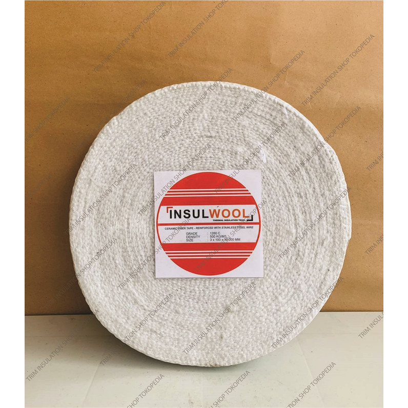 

INSULATION INSULWOOL CERAMIC FIBER TAPE LEBAR 100 MM