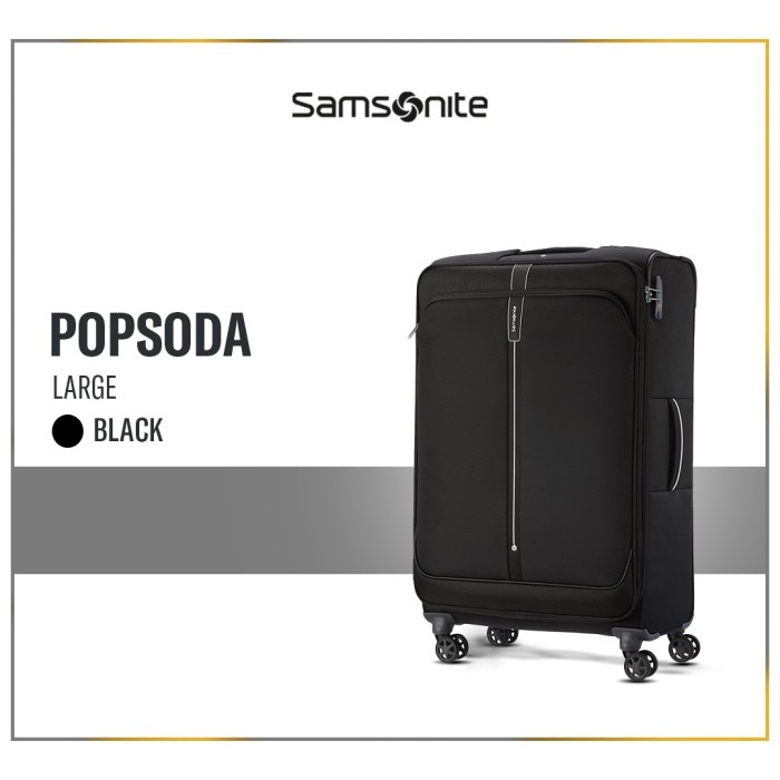 TERLARIS Samsonite Koper Softcase Popsoda Spinner Large 29" - Black