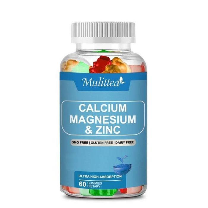 

Mulittea Calcium Magnesium Zinc Permen Jeli Bebas Susu permen lezat permen lembut 60pcs camilan
