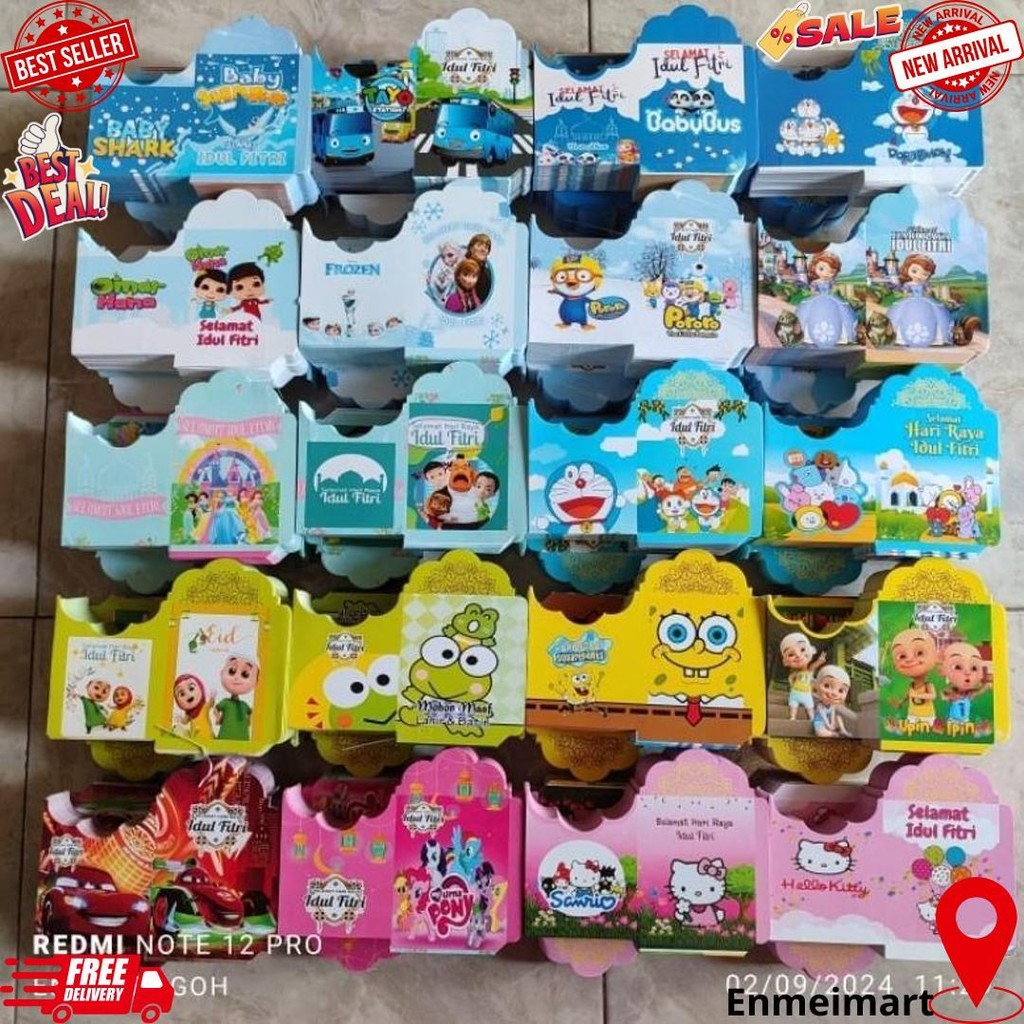 

1000 Lembar Amplop Lebaran Tema Karakter Uk Medium D Gratis Ongkir