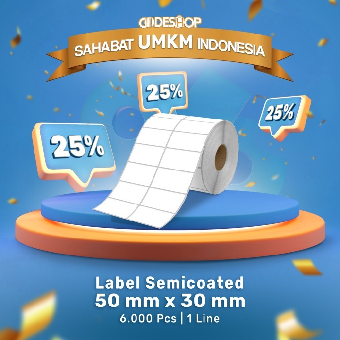 

Sale Semicoat Label L Ukuran 50X30 L Isi 6000 L