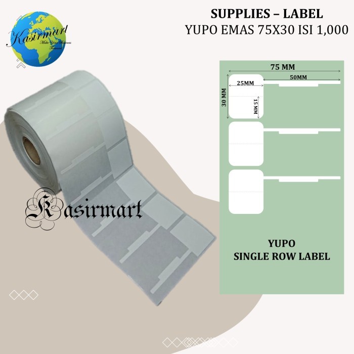 

Sale Label Barcode Yupo Emas 75X30 Isi 1000 Stiker Toko Emas Jewelry Tag