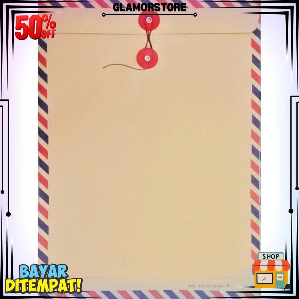 

Amplop Coklat Folio Tali Airmail 310 Isi 50 Pcs D Best Seller
