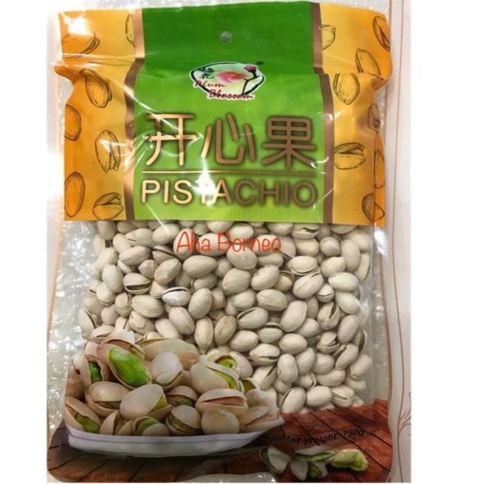 

terbaru !!! pistachio plum blossom 750 gr / usa roasted pistachio / khoi sim theu ready