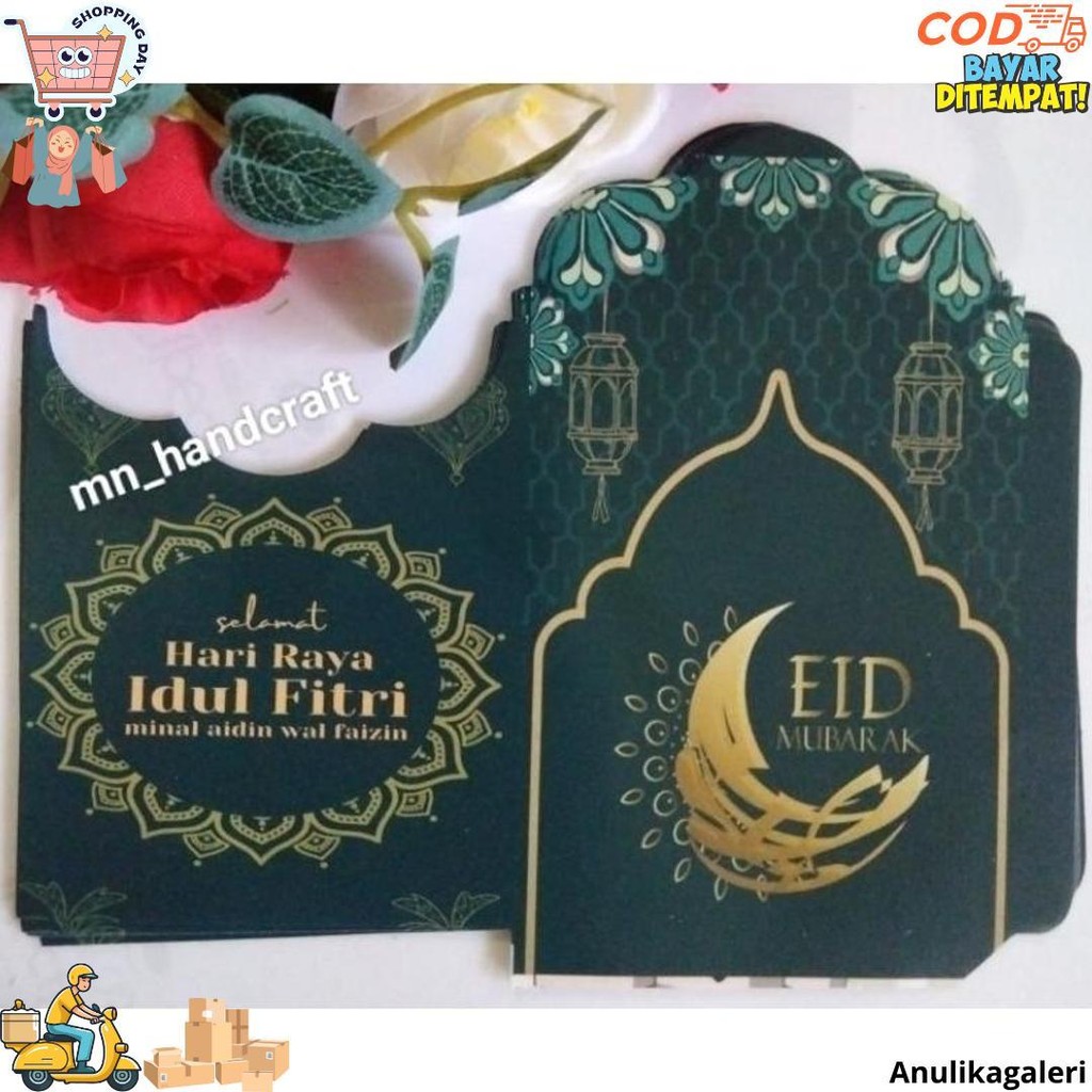 

( 100 Lembar) Belum Di Lem, Amplop Lebaran Medium Motif Muslim, Free Plastik D Best Seller