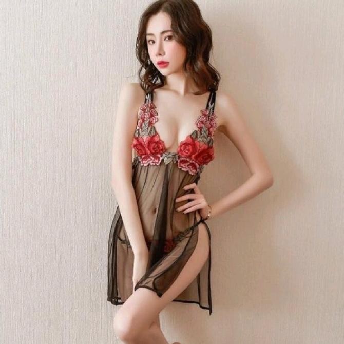 

Sexy Lingerie Wanita 801 Lingeri Murah Baju Tidur Transparan Original