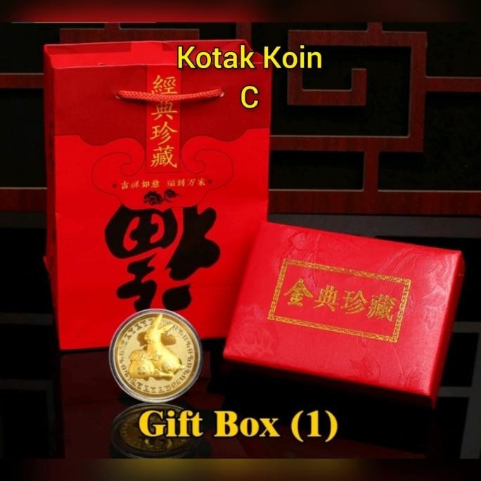 

Hadiah / Souvenir Imlek 2023 / Kado Imlek Kelinci Angpao Emas Koin Original
