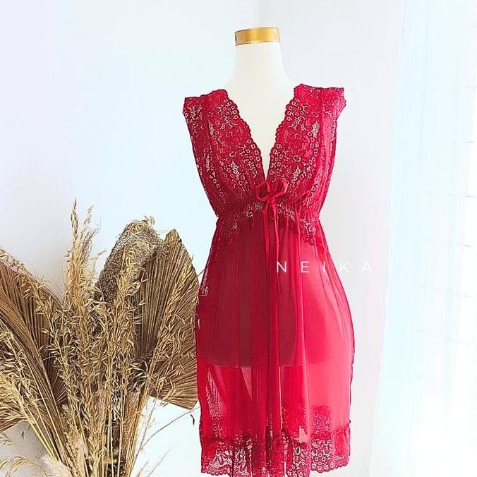 

Alice Lingerie ( Ld 70-130Cm ) Dress Transparan Sleepwear Nightown Original