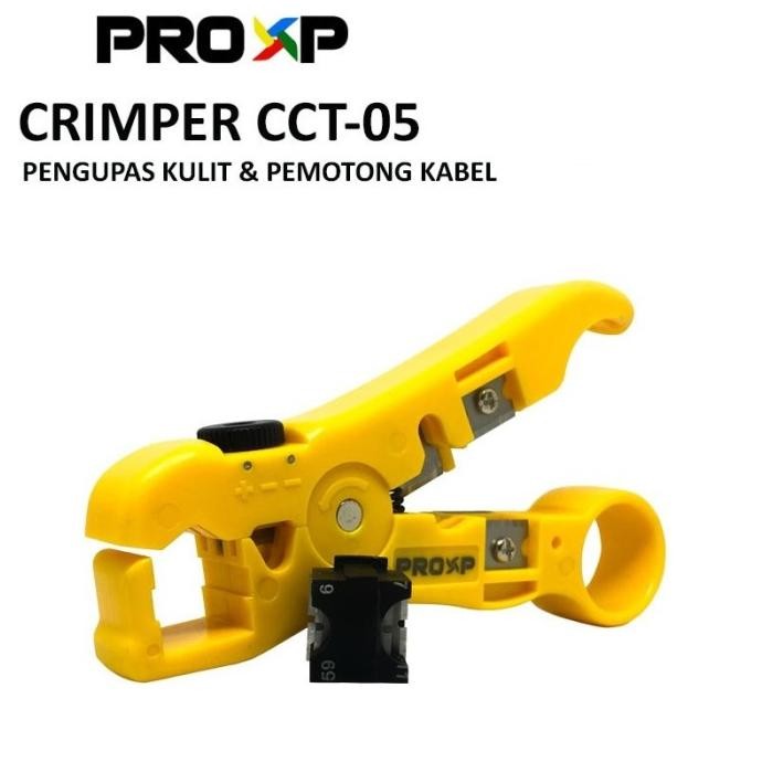 

SIAP KIRIM PROXP CCT-05 ALAT PENGUPAS KABEL LAN CABLE WIRE STRIPPER CUTTER