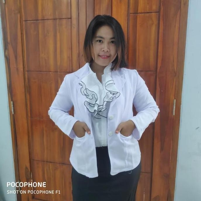 Grosir Blazer Putih Kantor Wanita Blazer Kerja Wanita Putih