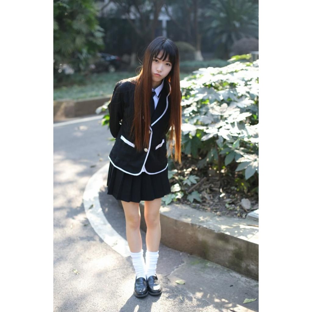 Promo Cc-112 Blazer Hitam Seragam Sekolah Jepang Korea Uniform Seifuku Kpop