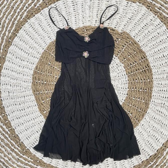 

[ Happy Girl Shop ] Lingerie Fitting Dress Tidur Gaun Babydoll Nightwear Transparan New Edition Cute Sexy Addict Godaan Wanita Dengan Aksesosir Bordir Flower Rose Sweet Romantic Strap Elastic Desain For Adjustmen High Back Simple Minimal Sifon Ljd