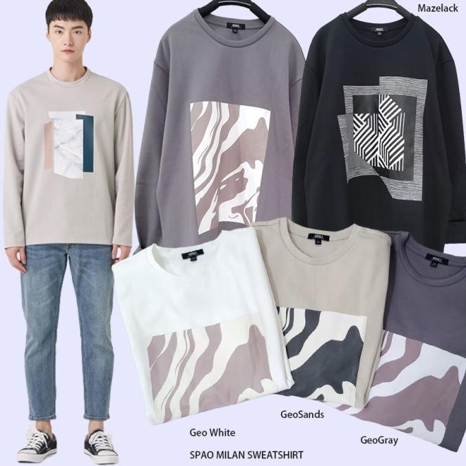 Promo Spao Milan Sweatshirt Baju Atasan Sweater Branded