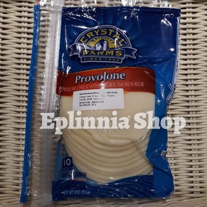 

SIAP KIRIM KEJU CRYSTAL FARMS PROVOLONE SHINGLED SLICES CHEESE 227 GR - 10 SLICE