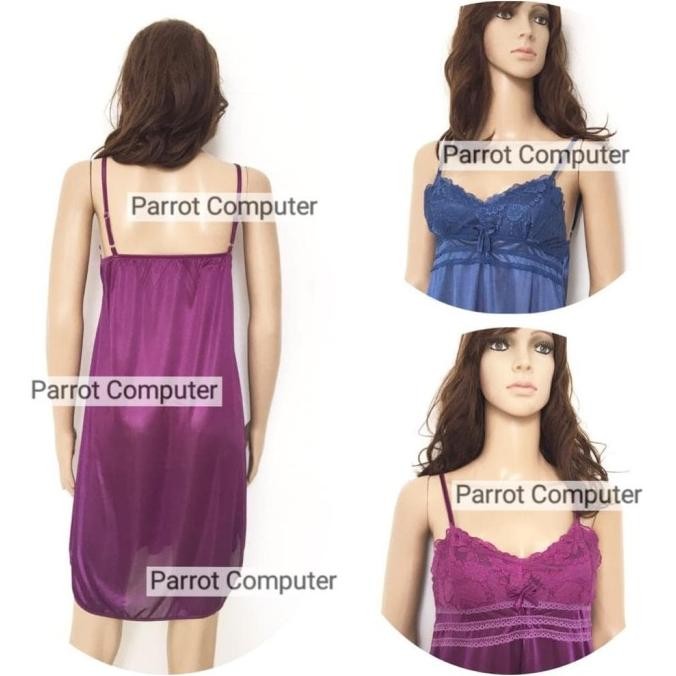 

Lingerie Wanita Dl2 Daster Lingeri Sleepwear Cewek Satin Seksi Murah Original